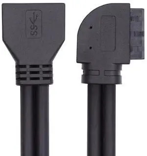 xiwai Left Angled 90 Degree USB 3.0 20Pin 19Pin Male to Female Extension Cable 5Gbps for Motherboard Mainboard xiwai Left Angled 90 Degree USB 3.0 20Pin 19Pin Male to Female Extension Cable 5Gbps for Motherboard Mainboard
