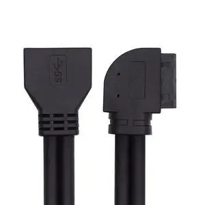 xiwai Right Angled 90 Degree USB 3.0 20Pin 19Pin Male to Female Extension Cable 5Gbps for Motherboard Mainboard xiwai Right Angled 90 Degree USB 3.0 20Pin 19Pin Male to Female Extension Cable 5Gbps for Motherboard Mainboard