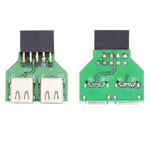 xiwai USB 2.0 Internal 9pin 10pin Header to Dual Ports USB 3.1 Type-C USB-C Motherboard Adapter PCBA 480Mbps xiwai USB 2.0 Internal 9pin 10pin Header to Dual Ports USB 3.1 Type-C USB-C Motherboard Adapter PCBA 480Mbps