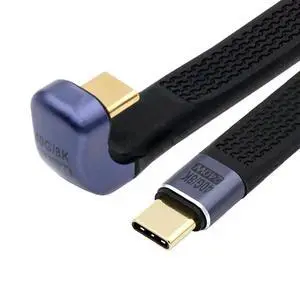 xiwai USB4 40Gbps Type-C USB-C Male to Male 240W 100W 8K Flat Slim FPC Data Opposite U Shape Back Angled Cable for Laptop Phone 13cm xiwai USB4 40Gbps Type-C USB-C Male to Male 240W 100W 8K Flat Slim FPC Data Opposite U Shape Back Angled Cable for Laptop Phone 13cm