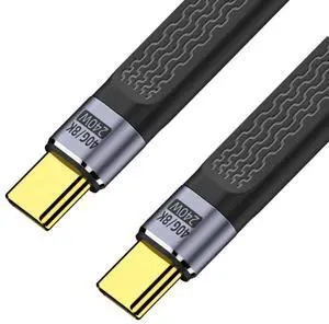 xiwai 8K Flat Slim FPC Data Cable 240W Type-C USB-C Male to Male USB4 40Gbps 100W Cord for Laptop Phone 13cm xiwai 8K Flat Slim FPC Data Cable 240W Type-C USB-C Male to Male USB4 40Gbps 100W Cord for Laptop Phone 13cm