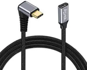 xiwai Down & Up Angled USB-C USB 3.1 Type C Male to Female Extension Data Cable 10Gbps 100W with Sleeve for Laptop 2.0m xiwai Down & Up Angled USB-C USB 3.1 Type C Male to Female Extension Data Cable 10Gbps 100W with Sleeve for Laptop 2.0m