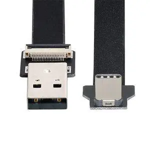 xiwai 0.5M Up Down Angled USB 2.0 Type-A Male to USB-C Type-C Male Data Flat Slim FPC Cable for FPV & Disk & Phone xiwai 0.5M Up Down Angled USB 2.0 Type-A Male to USB-C Type-C Male Data Flat Slim FPC Cable for FPV & Disk & Phone