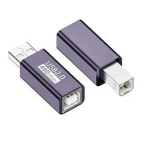 xiwai USB 2.0 B Type Female to Type-A & Type-B Male Adapter, 2 Pack Extension Connector for Printer Scanner Disk xiwai USB 2.0 B Type Female to Type-A & Type-B Male Adapter, 2 Pack Extension Connector for Printer Scanner Disk