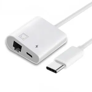 xiwai USB C Hub Type C to 100Mbps Networking RJ45 with PD Power Charge Adapter 2 in 1 USB Extender Compatible with Laptop Tablet Phone xiwai USB C Hub Type C to 100Mbps Networking RJ45 with PD Power Charge Adapter 2 in 1 USB Extender Compatible with Laptop Tablet Phone