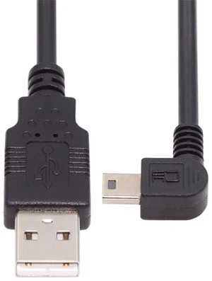 JSER Mini USB Type-B 5pin Male Right Angled 90 Degree to USB 2.0 Male Power Data Cable 180cm JSER Mini USB Type-B 5pin Male Right Angled 90 Degree to USB 2.0 Male Power Data Cable 180cm