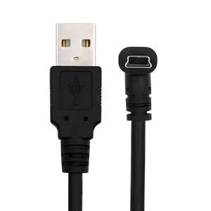 JSER Mini USB2.0 Type-B 5Pin Male Up Angled 90 Degree Connector to USB 2.0 Male Type-A Power Data Cable 150cm for Camera GPS MP3 MP4 JSER Mini USB2.0 Type-B 5Pin Male Up Angled 90 Degree Connector to USB 2.0 Male Type-A Power Data Cable 150cm for Camera GPS MP3 MP4
