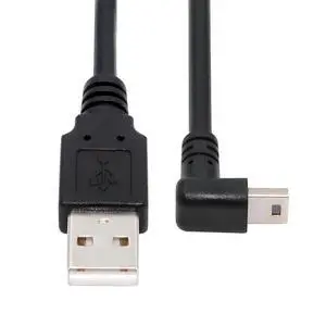 JSER Mini USB2.0 Type-B 5Pin Male Down Angled 90 Degree Connector to USB 2.0 Male Type-A Power Data Cable 50cm for Camera GPS MP3 MP4 JSER Mini USB2.0 Type-B 5Pin Male Down Angled 90 Degree Connector to USB 2.0 Male Type-A Power Data Cable 50cm for Camera GPS MP3 MP4