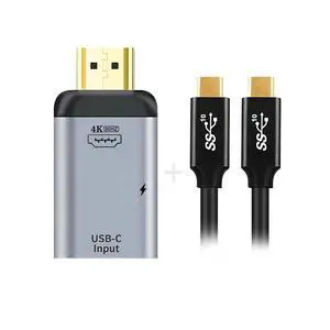 xiwai 100W 10Gbps Cable & USB-C Type C Female Source to HDMI Sink HDTV & PD Power Adapter 4K 60hz 1080p for Phone & Laptop xiwai 100W 10Gbps Cable & USB-C Type C Female Source to HDMI Sink HDTV & PD Power Adapter 4K 60hz 1080p for Phone & Laptop