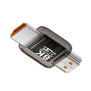xiwai HDMI Male to HDMI 2.1 Male Adapter UHD 8K 60hz HDTV Extender Transparent with Smart LED Light for Monitor TV Projector xiwai HDMI Male to HDMI 2.1 Male Adapter UHD 8K 60hz HDTV Extender Transparent with Smart LED Light for Monitor TV Projector