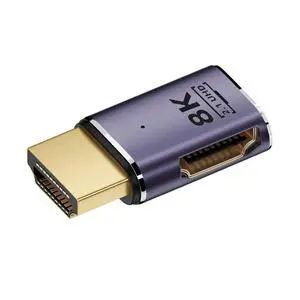 xiwai HDMI 8K Male to HDMI 2.1 Female Flat Horizontal 90 Degree Left Angled UHD Extension Adapter Support 8K 60hz HDTV xiwai HDMI 8K Male to HDMI 2.1 Female Flat Horizontal 90 Degree Left Angled UHD Extension Adapter Support 8K 60hz HDTV