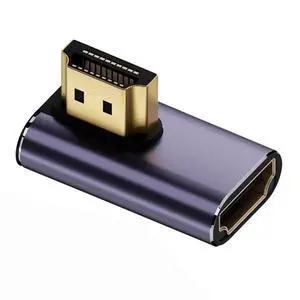 xiwai HDMI 8K Male to HDMI 2.1 Female Vertical 90 Degree Left Angled Low Profile UHD Extension Adapter Support 8K 60hz HDTV xiwai HDMI 8K Male to HDMI 2.1 Female Vertical 90 Degree Left Angled Low Profile UHD Extension Adapter Support 8K 60hz HDTV