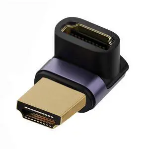 xiwai HDMI 8K Male to HDMI 2.1 Female Vertical 90 Degree Up Angled UHD Extension Adapter Support 8K 60hz HDTV xiwai HDMI 8K Male to HDMI 2.1 Female Vertical 90 Degree Up Angled UHD Extension Adapter Support 8K 60hz HDTV