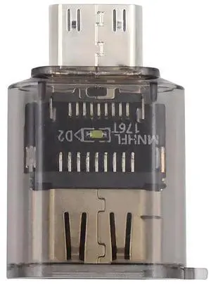 xiwai Type-C Male Mini-HDMI to HDMI 2.1 Female UHD Extender Extension Adapter Transparent with Smart LED Light Support 8K 60hz HDTV xiwai Type-C Male Mini-HDMI to HDMI 2.1 Female UHD Extender Extension Adapter Transparent with Smart LED Light Support 8K 60hz HDTV