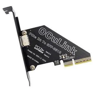 Xiwai PCI-Express 4.0 4X to Oculink 4X SFF-8612 SFF-8611 Host Card for U.2 SSD eGPU External Graphics Card Dock PCIE Xiwai PCI-Express 4.0 4X to Oculink 4X SFF-8612 SFF-8611 Host Card for U.2 SSD eGPU External Graphics Card Dock PCIE