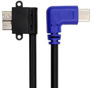 xiwai 10 Gbps USB-C Type-C Host to Micro USB3.0 Hard Disk Cable 90 Degree Right Angled for Industrial Camera Storage Phone xiwai 10 Gbps USB-C Type-C Host to Micro USB3.0 Hard Disk Cable 90 Degree Right Angled for Industrial Camera Storage Phone