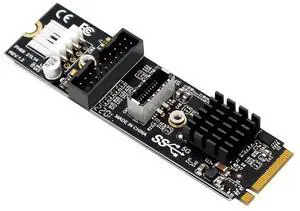 Xiwai 5Gbps Type-E USB 3.1 Front Panel Socket & USB 2.0 to NVME NGFF M-Key Express Card Adapter for Motherboard Xiwai 5Gbps Type-E USB 3.1 Front Panel Socket & USB 2.0 to NVME NGFF M-Key Express Card Adapter for Motherboard