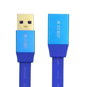 xiwai Ultra Flat High Speed Slim USB 3.0 Type-A Male to USB3.0 A Female Cable Extension Cord Blue 5Gbps for Disk SSD Camera Data 30cm xiwai Ultra Flat High Speed Slim USB 3.0 Type-A Male to USB3.0 A Female Cable Extension Cord Blue 5Gbps for Disk SSD Camera Data 30cm