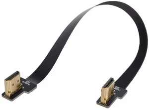xiwai CYFPV Dual 90 Degree Left Angled HDMI Type A Male to Male HDTV FPC Flat Cable for FPV HDTV Multicopter Aerial Photography (0.5M) xiwai CYFPV Dual 90 Degree Left Angled HDMI Type A Male to Male HDTV FPC Flat Cable for FPV HDTV Multicopter Aerial Photography (0.5M)