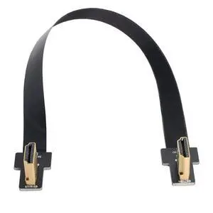 xiwai CYFPV Dual 90 Degree Right Angled HDMI Type A Male to Male HDTV FPC Flat Cable for FPV HDTV Multicopter Aerial Photography (0.1M) xiwai CYFPV Dual 90 Degree Right Angled HDMI Type A Male to Male HDTV FPC Flat Cable for FPV HDTV Multicopter Aerial Photography (0.1M)