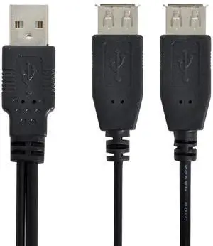 xiwai Dual Type-A USB2.0 Female to Type-A USB Male Extra Power Data Cable Compatible with Disk Drive SSD Printer Scanner (20cm) xiwai Dual Type-A USB2.0 Female to Type-A USB Male Extra Power Data Cable Compatible with Disk Drive SSD Printer Scanner (20cm)