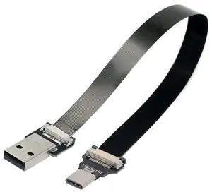 xiwai 2.0M USB 2.0 Type-A Male to USB-C Type-C Male Data Flat Slim FPC Cable for FPV & Disk & Phone xiwai 2.0M USB 2.0 Type-A Male to USB-C Type-C Male Data Flat Slim FPC Cable for FPV & Disk & Phone