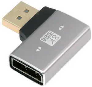 xiwai 8K 60hz DisplayPort 1.4 (DP) Male to DP Female Adapter Right Angled 90 Degree Ultra-HD UHD 4K 144hz Extender Connector for Video PC Laptop Monitor xiwai 8K 60hz DisplayPort 1.4 (DP) Male to DP Female Adapter Right Angled 90 Degree Ultra-HD UHD 4K 144hz Extender Connector for Video PC Laptop Monitor
