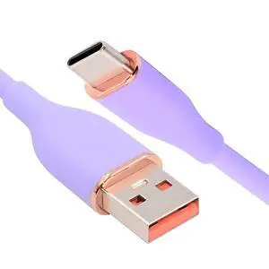 xiwai Type A 15W Power Purple Colored USB-A to USB-C Liquid Silicone Ultra Soft Power USB2.0 Data Cable Fast Charge for Laptop Tablet Phone 200cm xiwai Type A 15W Power Purple Colored USB-A to USB-C Liquid Silicone Ultra Soft Power USB2.0 Data Cable Fast Charge for Laptop Tablet Phone 200cm