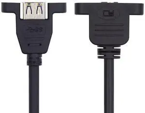 xiwai Type-A USB 3.0 Female to Micro 3.0 Type-B Female Data 5Gbps Sync Cord Screw Mount Type Extension Cable xiwai Type-A USB 3.0 Female to Micro 3.0 Type-B Female Data 5Gbps Sync Cord Screw Mount Type Extension Cable