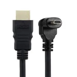 Chenyang Up Angled 90 Degree Micro HDMI to HDMI Male HDTV Cable 4K 60hz Compatible for Cell Phone & Tablet & Camera Chenyang Up Angled 90 Degree Micro HDMI to HDMI Male HDTV Cable 4K 60hz Compatible for Cell Phone & Tablet & Camera