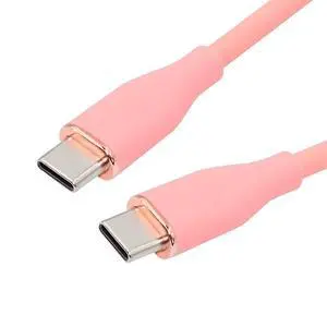 xiwai Type C 65W Colored Pink USB-C 480Mbps Type-C Male to Male Charge Cable Ultra Soft Liquid Silicone High Flex Hyper Super Flexible Cord 200cm xiwai Type C 65W Colored Pink USB-C 480Mbps Type-C Male to Male Charge Cable Ultra Soft Liquid Silicone High Flex Hyper Super Flexible Cord 200cm