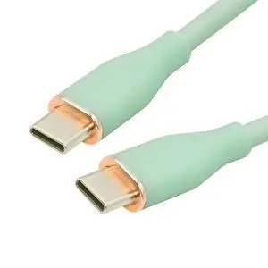 xiwai Type C 65W Colored Green USB-C 480Mbps Type-C Male to Male Charge Cable Ultra Soft Liquid Silicone High Flex Hyper Super Flexible Cord 200cm xiwai Type C 65W Colored Green USB-C 480Mbps Type-C Male to Male Charge Cable Ultra Soft Liquid Silicone High Flex Hyper Super Flexible Cord 200cm