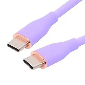 xiwai Type C 65W Colored Purple USB-C 480Mbps Type-C Male to Male Charge Cable Ultra Soft Liquid Silicone High Flex Hyper Super Flexible Cord 100cm xiwai Type C 65W Colored Purple USB-C 480Mbps Type-C Male to Male Charge Cable Ultra Soft Liquid Silicone High Flex Hyper Super Flexible Cord 100cm