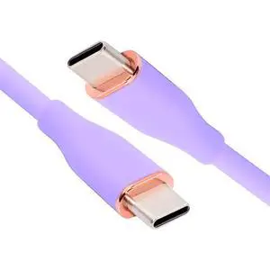 xiwai Type C 65W Colored Purple USB-C 480Mbps Type-C Male to Male Charge Cable Ultra Soft Liquid Silicone High Flex Hyper Super Flexible Cord 200cm xiwai Type C 65W Colored Purple USB-C 480Mbps Type-C Male to Male Charge Cable Ultra Soft Liquid Silicone High Flex Hyper Super Flexible Cord 200cm