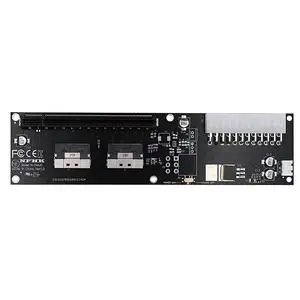 Xiwai Dual Slimline SFF-8654 8X 74Pin VROC to PCIE 16x with ATX 24Pin Power | PCI-Express Adapter Switch Port for Mainboard Graphics Card Xiwai Dual Slimline SFF-8654 8X 74Pin VROC to PCIE 16x with ATX 24Pin Power | PCI-Express Adapter Switch Port for Mainboard Graphics Card
