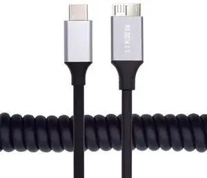 xiwai OTG USB-C Type-C Host to Micro-USB3.0 Male Stretch Coiled Cable Extension 5Gbps for Disk Phone Camera Data 100cm xiwai OTG USB-C Type-C Host to Micro-USB3.0 Male Stretch Coiled Cable Extension 5Gbps for Disk Phone Camera Data 100cm