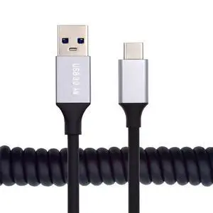 xiwai Stretch Coiled USB 3.0 Type-A Male to USB-C Type-C Male Cable Extension 5Gbps for Disk Phone Camera Data 100cm xiwai Stretch Coiled USB 3.0 Type-A Male to USB-C Type-C Male Cable Extension 5Gbps for Disk Phone Camera Data 100cm