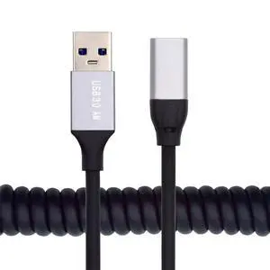 xiwai Stretch Coiled USB 3.0 Type-A Male to USB-C Type-C Female Cable Extension 5Gbps for Disk Phone Camera Data 100cm xiwai Stretch Coiled USB 3.0 Type-A Male to USB-C Type-C Female Cable Extension 5Gbps for Disk Phone Camera Data 100cm