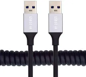 xiwai Stretch Coiled USB 3.0 Type-A Male to USB3.0 A Male Cable Extension 5Gbps for Disk SSD Camera Data 100cm xiwai Stretch Coiled USB 3.0 Type-A Male to USB3.0 A Male Cable Extension 5Gbps for Disk SSD Camera Data 100cm