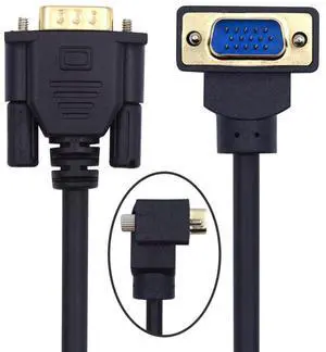 xiwai 90 Degree VGA RGB Cable Up Angled Male to Straight Male Extension Cord 3COAX+6C for Computer Monitor Projector 1m/3.3ft xiwai 90 Degree VGA RGB Cable Up Angled Male to Straight Male Extension Cord 3COAX+6C for Computer Monitor Projector 1m/3.3ft