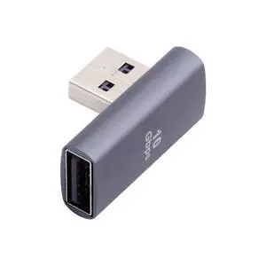 xiwai 10Gbps USB3.0 Low Profile 90 Degree Right Angled Male to Female Extension Video Power Data Adapter xiwai 10Gbps USB3.0 Low Profile 90 Degree Right Angled Male to Female Extension Video Power Data Adapter