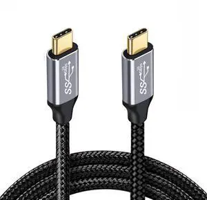 xiwai USB-C 4K Video Display Cord 200cm Type-C Male to Male Braided | Straight Connector 10Gbps PD 100W Power Data Extension Cable Compatible with Thunderbolt3/4/USB4 xiwai USB-C 4K Video Display Cord 200cm Type-C Male to Male Braided | Straight Connector 10Gbps PD 100W Power Data Extension Cable Compatible with Thunderbolt3/4/USB4