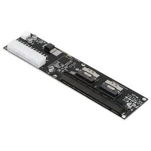 Dual Slimline 8X SFF-8654 74Pin VROC to PCIE PCI-Express 16x Adapter with ATX 24Pin Power Switch Port Dual Slimline 8X SFF-8654 74Pin VROC to PCIE PCI-Express 16x Adapter with ATX 24Pin Power Switch Port