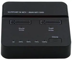 Dual-Bay Cloner 20Gbps NVME M.2 NGFF M-Key to USB-C One-Click Offline Clone Backup Enclosure Hyper Vertical Duplicator Dual-Bay Cloner 20Gbps NVME M.2 NGFF M-Key to USB-C One-Click Offline Clone Backup Enclosure Hyper Vertical Duplicator