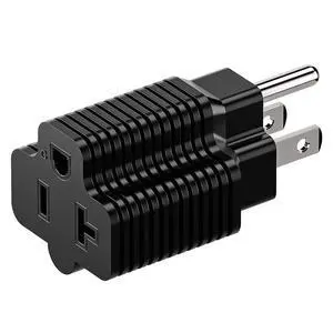 Nema 15 Amp to 20 Amp Plug Adapter ETL Listed NEMA 5-15P to 5-15/20R (Comb 20Amp T Blade) 15 Amp Household Plug to 20 Amp T-Blade AC Power Adapter Nema 15 Amp to 20 Amp Plug Adapter ETL Listed NEMA 5-15P to 5-15/20R (Comb 20Amp T Blade) 15 Amp Household Plug to 20 Amp T-Blade AC Power Adapter