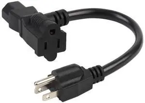 2 Feet/0.6M Nema 5-15P Male to C13/ Nema 5-15R Piggyback Power Cord, UL CUL SJT 14AWG 3C, Replacement for Daisy Chain Pro Audio DJ etc 2 Feet/0.6M Nema 5-15P Male to C13/ Nema 5-15R Piggyback Power Cord, UL CUL SJT 14AWG 3C, Replacement for Daisy Chain Pro Audio DJ etc