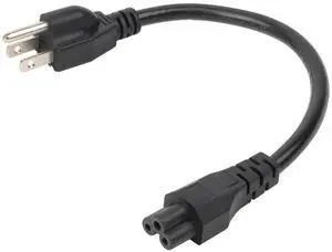 Short 1-Feet C5 Power Cord, Short USA 3-Prong Male to IEC 320 C5 Power Cable, Nemav5-15P to C5 for Desktop Chargers, Etc Short 1-Feet C5 Power Cord, Short USA 3-Prong Male to IEC 320 C5 Power Cable, Nemav5-15P to C5 for Desktop Chargers, Etc