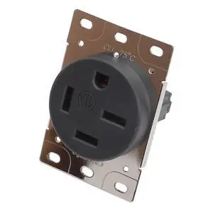NEMA 15-60R 60 Amps 250V 3 Pole 4 Wire Flush Mounting Receptacle, ETL Listed Straight Blade Power Outlet for Welder/Generator, Heavy Duty Industrial Grade, Grounding NEMA 15-60R 60 Amps 250V 3 Pole 4 Wire Flush Mounting Receptacle, ETL Listed Straight Blade Power Outlet for Welder/Generator, Heavy Duty Industrial Grade, Grounding