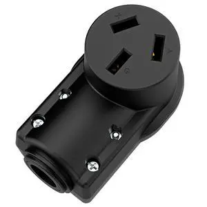 NEMA 10-50R Plug,10-50 50A/125/250V Female Connector, (ETL Certified) 50Amp 125/250Volt Cord End Socket, Female 50A Dryer Receptacle, Heavy Duty, Black Color NEMA 10-50R Plug,10-50 50A/125/250V Female Connector, (ETL Certified) 50Amp 125/250Volt Cord End Socket, Female 50A Dryer Receptacle, Heavy Duty, Black Color