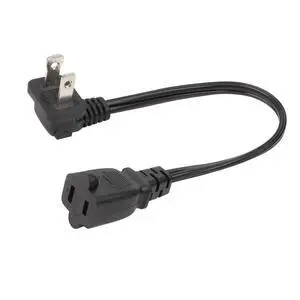 1FT(0.3M) Polarized US 2-Prong Male-Female Extension Power Cable,US AC 2-Prong Male/Female Power cable10A/125V,Nema 1-15P to 1-15R Cable Polarized 1FT(0.3M) Polarized US 2-Prong Male-Female Extension Power Cable,US AC 2-Prong Male/Female Power cable10A/125V,Nema 1-15P to 1-15R Cable Polarized